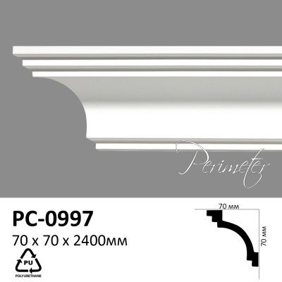 Стельовий плінтус з поліуретану     PC-0997
