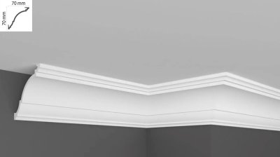Потолочный плинтус из дюрополимера Grand decor KH 912

