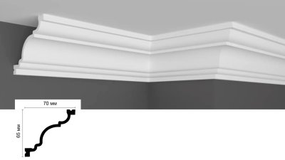 Потолочный плинтус из дюрополимера Grand decor KH 918