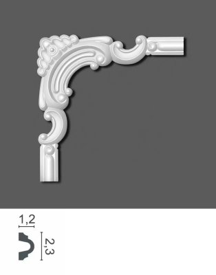 Угловой элемент к молдингу Grand decor HCR 516-3
