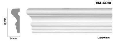 Молдинг гладкий Classic home HM-43068