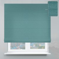 Римская штора Рогожка Dimout бирюзовая 230х170см