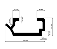Карниз профильный для подсветки Tesori KD 410 #2
