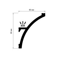 Карнизг з дюрополімеру для підсвічування Grand decor KH 921 #2