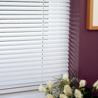 Жалюзи горизонтальные пластиковые белые 90х120см #8